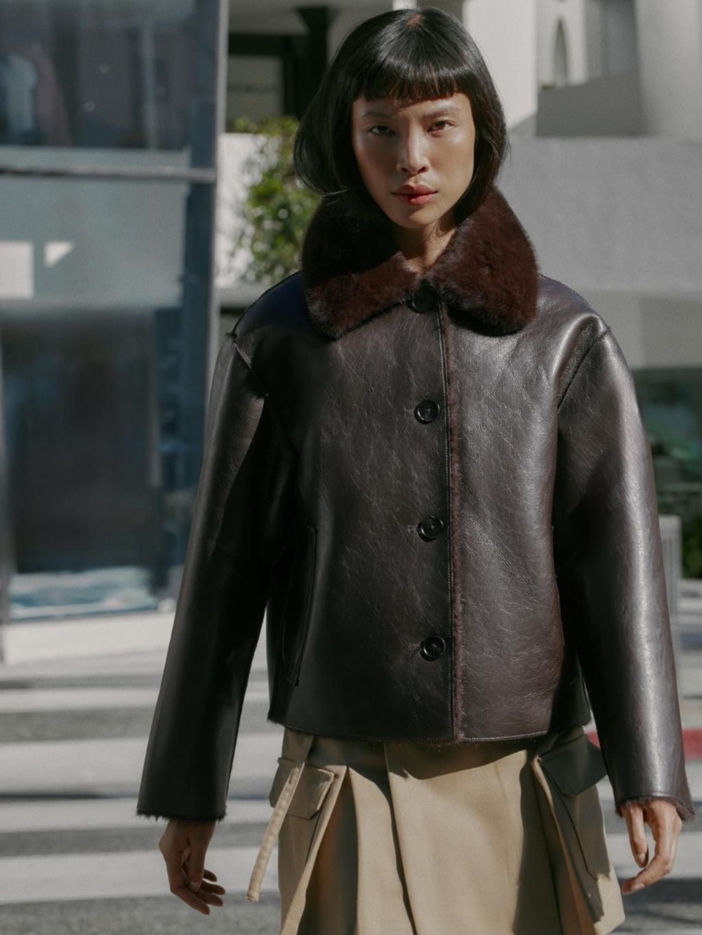 Zara reversible brown coat